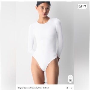 Babaton Contour White Bodysuit